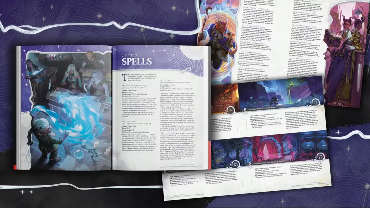 Arcana Unleashed page spread