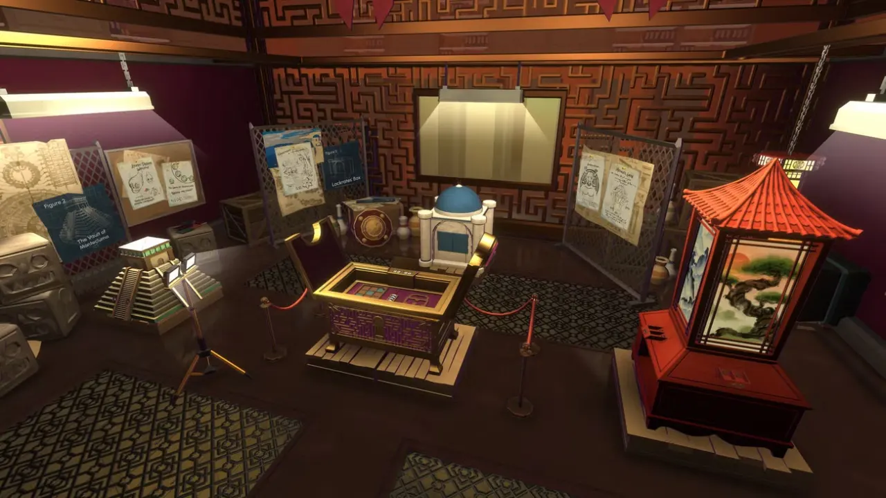 A room full of puzzles appears in Escape Academy 2: Back 2 School.