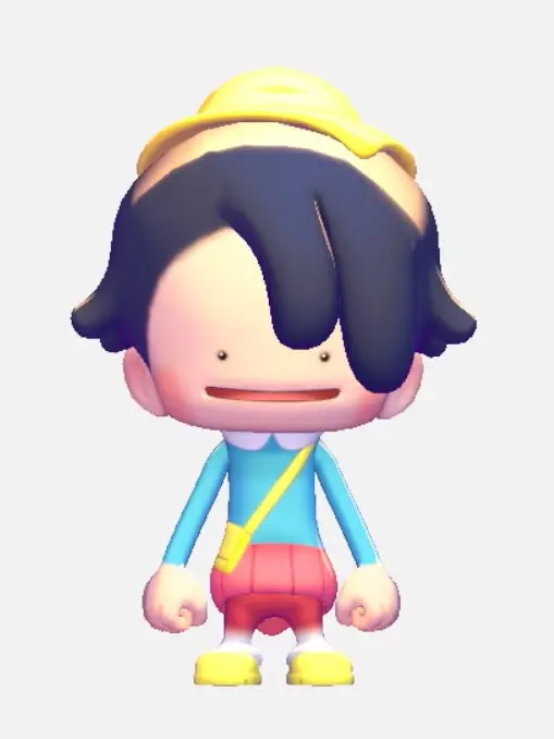 A Ditto dressed as a preschooler in Pokopia