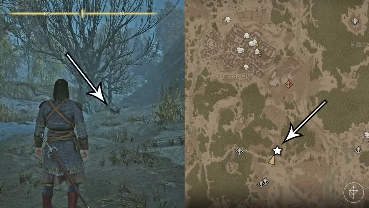 The location of a bundle of silk threads in The Blood of Dawnwalker.