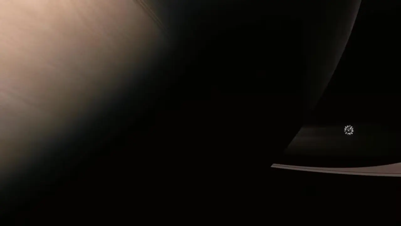 interstellar: The Endurance zips past Saturn