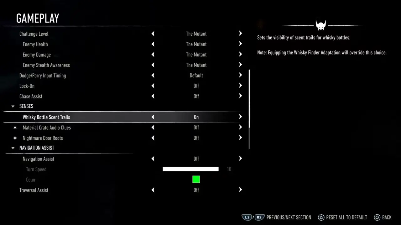The Sense menu in Marvel's Wolverine