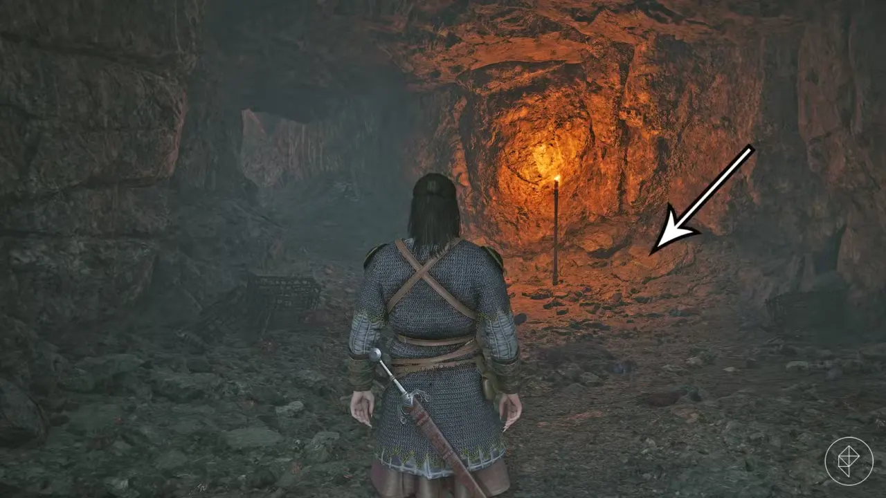 An arrow points to a bundle of silk threads in The Blood of Dawnwalker.