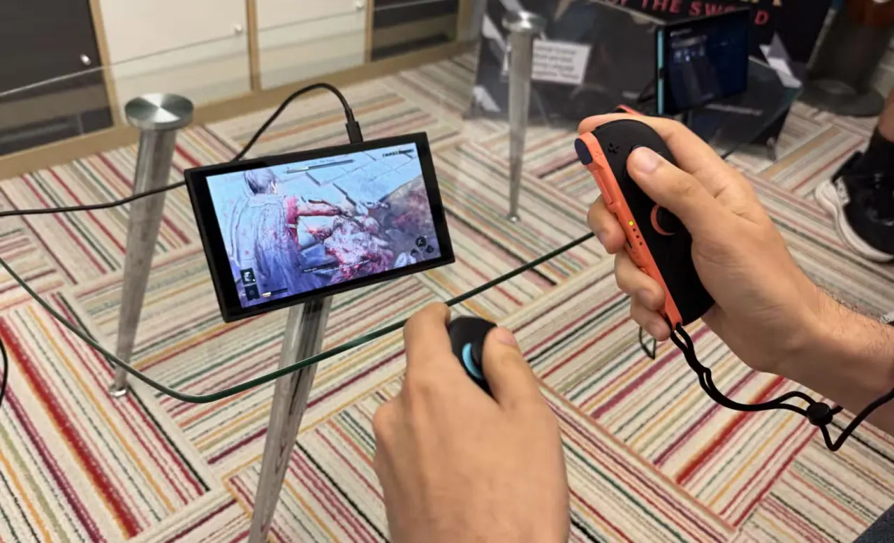 A player plays Onimusha: Way of the Sword on Nintendo Switch 2.