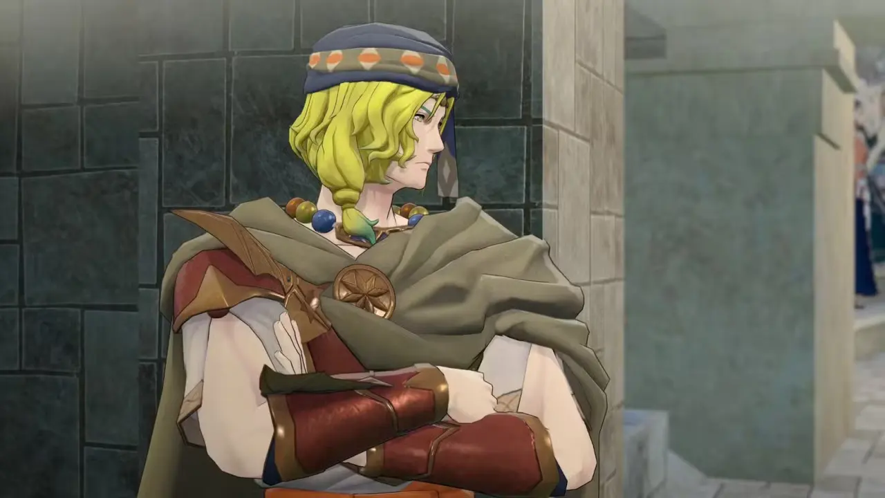 Seteth looking stern in Fire Emblem Fortune's Weave